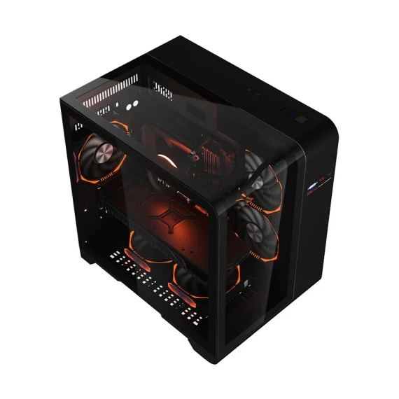 Transparent PC Case with LED Display for ITXM ATX 5 | PricZone