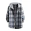 Mens Plaid Hooded Long Sleeve Flannel Shirt