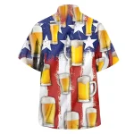 Mens Patriotic Flag Hawaiian Shirt Summer Party 4 | PricZone