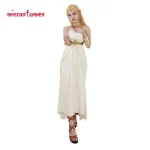 Womens White Strapless Empire Waist Dress 1 | PricZone