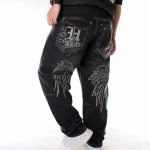 Mens Wide Leg Hip hop Skateboard Denim Pants 2 | PricZone