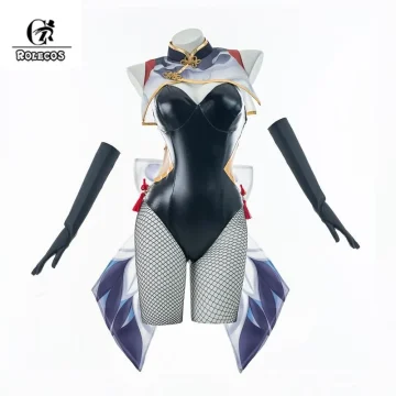 Womens Sexy Genshin Shenhe Bunny Cosplay Costume 1 | PricZone