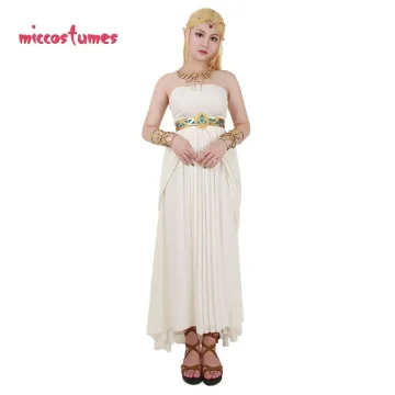 Womens White Strapless Empire Waist Dress 2