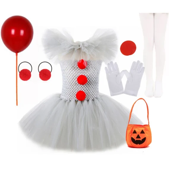 Gray Joker Girls Tutu Dress Halloween Costume 1 | PricZone