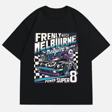 Mens Distressed Letter Print Cotton T-Shirt 2