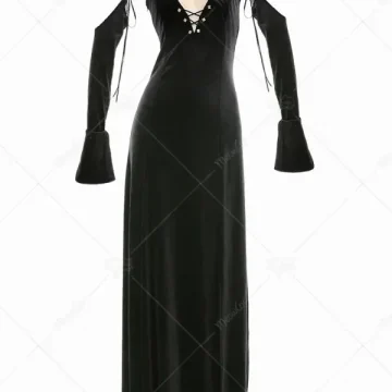 Witch Gothic Hooded Dress Cosplay 1