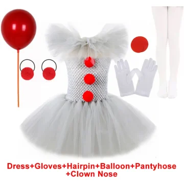 Gray Joker Girls Tutu Dress Halloween Costume 2