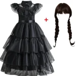 Wednesday Addams Gothic Mesh Dress 4 | PricZone