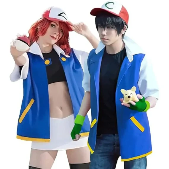 Ash Ketchum Blue Trainer Cosplay Costume Set 4 | PricZone