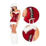 Womens Santa Christmas Dress with Hat Leg Warmers 5 | PricZone