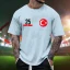 Mens Summer Sports Print Short Sleeve T-Shirt