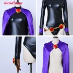 Womens Raven Cosplay Costume Purple Cloak 6 | PricZone