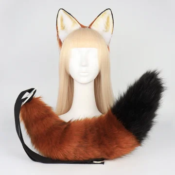 Plush Fox Tail Ears Headband Cosplay Set 1