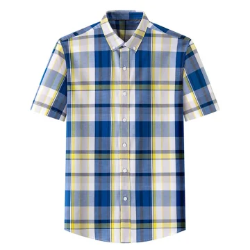 Mens Plaid Check Pocket Casual Shirt 2