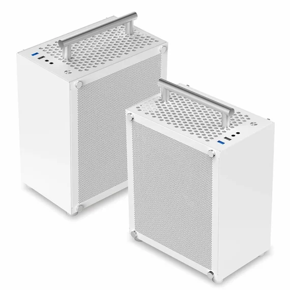 METALFISH T40 Mini ITX White Gaming Case 7L Compact 3 | PricZone