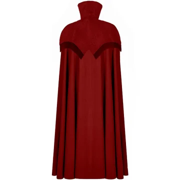 Medieval Red Black Vampire Cape Cloak 2