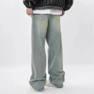 Mens Retro Punk Baggy Jeans 2