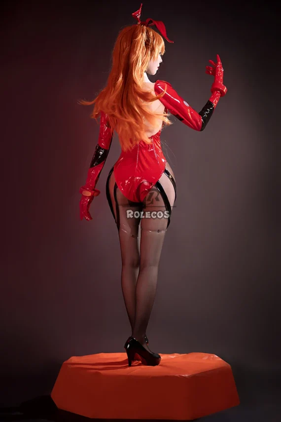 Asuka Bunny Suit Cosplay Costume Red Jumpsuit 3 | PricZone