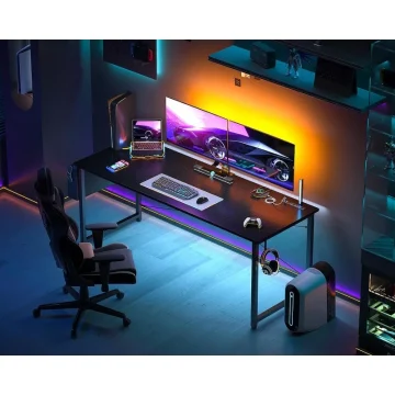 Compact Computer Desk with Power Outlet & Storage 2