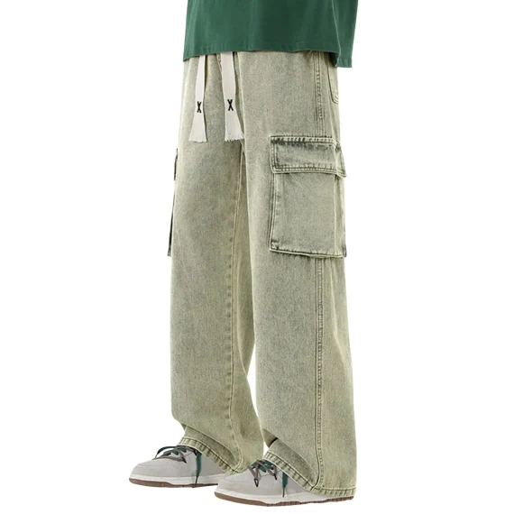 Mens Hip Hop Baggy Jeans Y2K Korean Streetwear 4 | PricZone