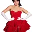 Red Strapless Tube Dress Costume Set