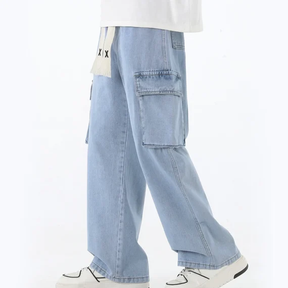 Mens Hip Hop Baggy Jeans Y2K Korean Streetwear 1 | PricZone