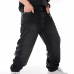 Mens Wide Leg Hip hop Skateboard Denim Pants 5 | PricZone