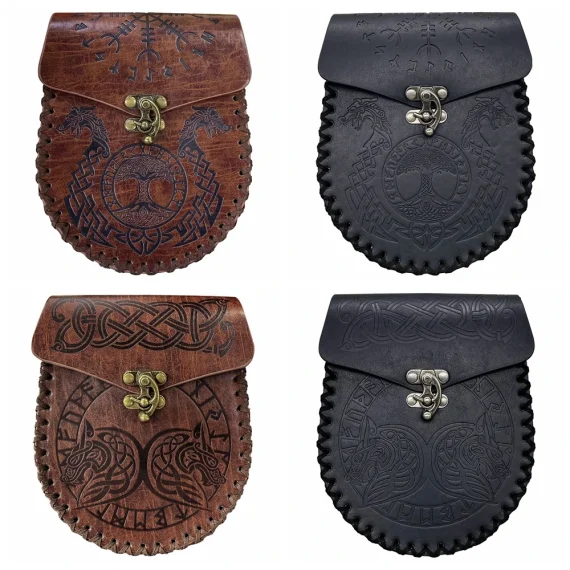 Medieval Viking Leather Coin Pouch Bag 1 | PricZone