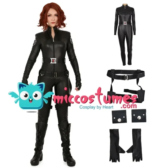 Womens Black Widow Cosplay Costume Jumpsuit 1 | PricZone