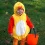 Newborn Baby 3D Animal Duck Hooded Romper Costume