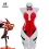 Asuka Bunny Suit Cosplay Costume Red Jumpsuit