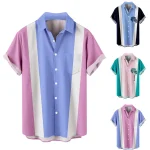 Mens 3D Printed Summer Beach Trend Tunic Blouses 1 | PricZone