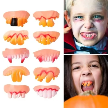 Halloween Demon Funny Teeth Cosplay Props Set 2