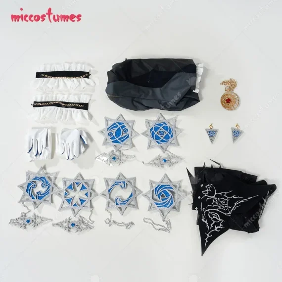 Womens Cosplay Bodysuit Gloves Cloak Earrings 6 | PricZone