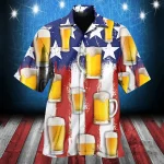 Mens Patriotic Flag Hawaiian Shirt Summer Party 2 | PricZone