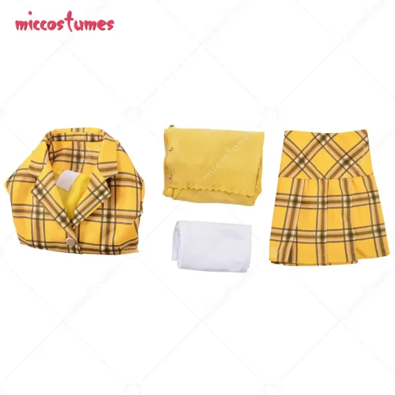 Fancy Yellow Plaid Schoolgirl Costume 4 | PricZone