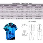 Mens 3D Seaside Coconut Print Beach Shirts 3 | PricZone