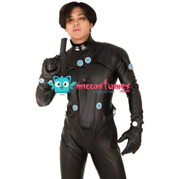 Mens Black Bodysuit Cosplay Jumpsuit 2