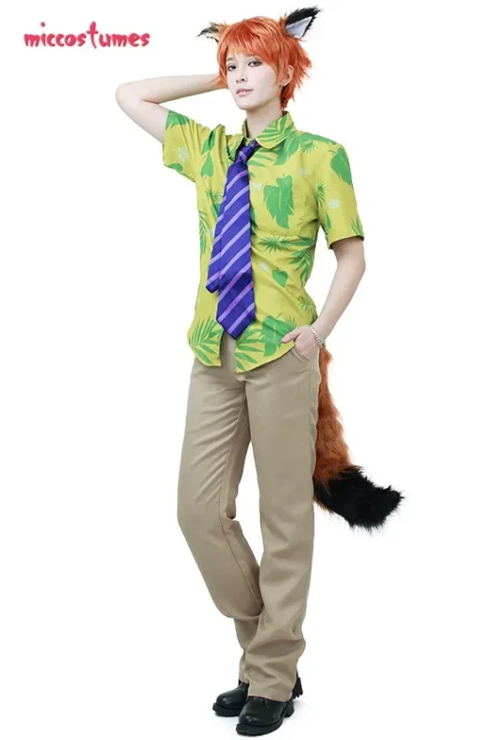 Mens Fox Cosplay Costume Halloween Outfit 1 | PricZone