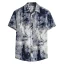 Mens Cotton Linen Ethnic Hawaiian Shirt