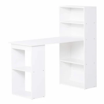 Compact White Writing Desk with 4 Cubby Shelves 1 | PricZone