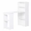 Compact White Writing Desk with 4 Cubby Shelves