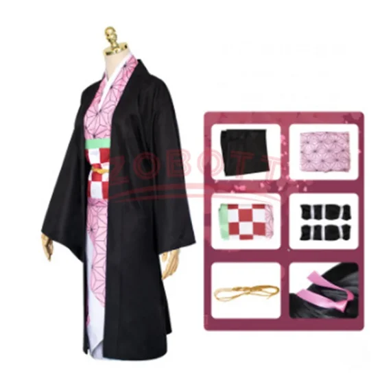 Demon Slayer Nezuko Cosplay Costume Kimono 6 | PricZone