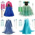 Elsa Anna Princess Dress Floral Cosplay Costume 1 | PricZone