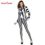 Womens Vertical Striped Jacket Suit Costume