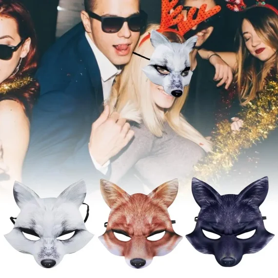 Elegant Masques Half Face Fox Mask Carnival 5 | PricZone