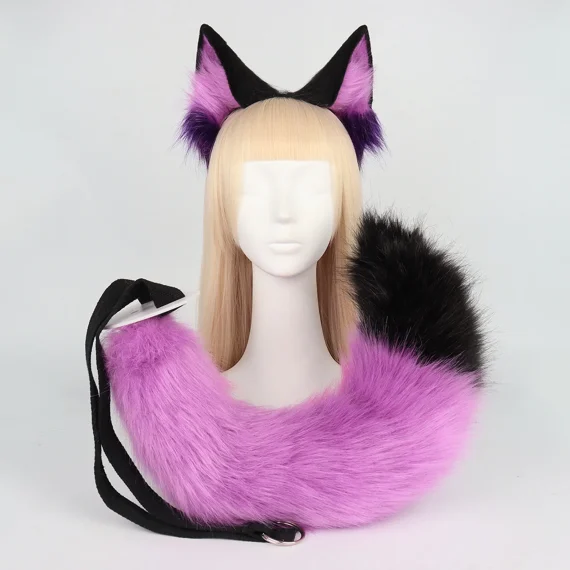 Plush Fox Tail Ears Headband Cosplay Set 4 | PricZone