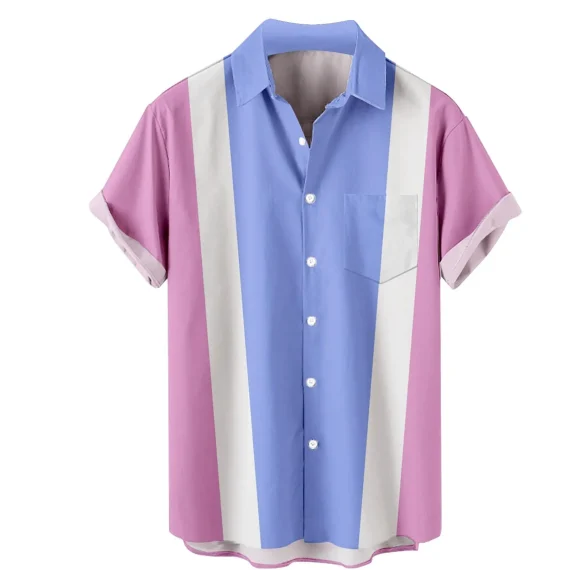 Mens 3D Printed Summer Beach Trend Tunic Blouses 3 | PricZone