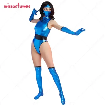 Blue Green Ninja Suit Cosplay Costume for Women 2