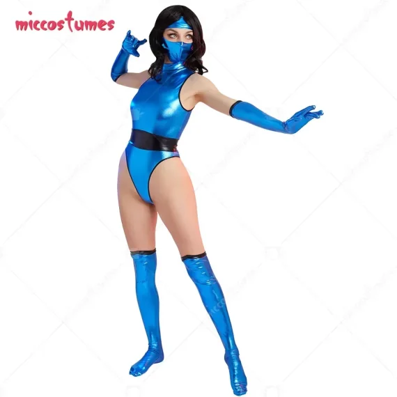 Blue Green Ninja Suit Cosplay Costume for Women 2 | PricZone